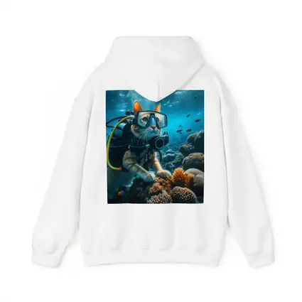 Orange Cat Scuba Diver Underwater Coral Reef