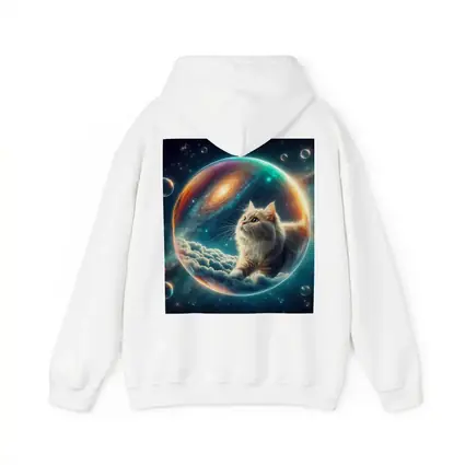 Fluffy Cat Floating Space Bubble Galaxy