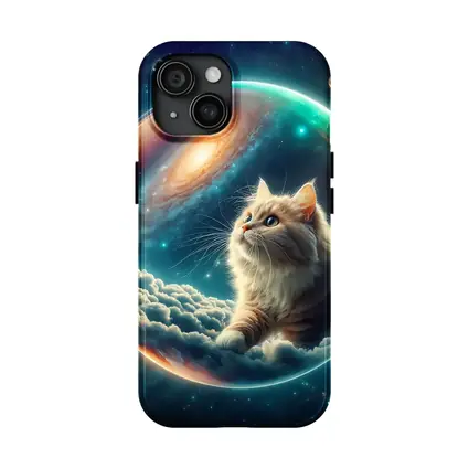 Fluffy Cat Floating Space Bubble Galaxy
