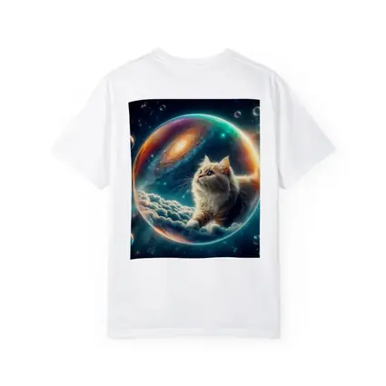 Fluffy Cat Floating Space Bubble Galaxy
