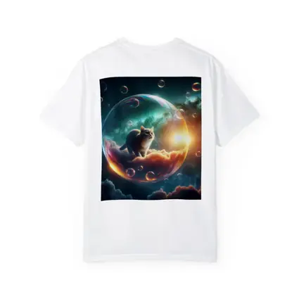 Cat Inside Bubble Cosmic Dream Sky