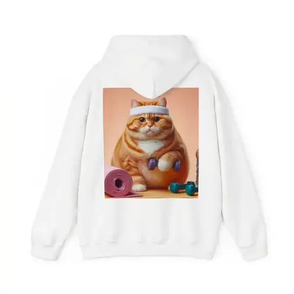 Chubby Orange Cat Workout Fitness Gym