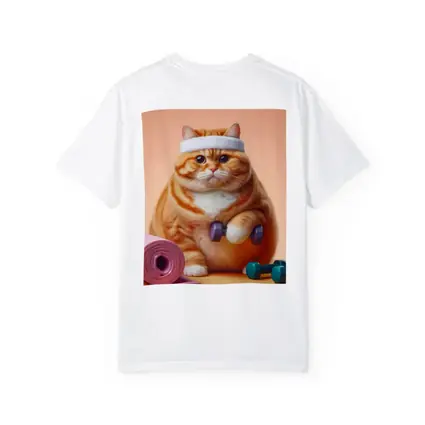 Chubby Orange Cat Workout Fitness Gym