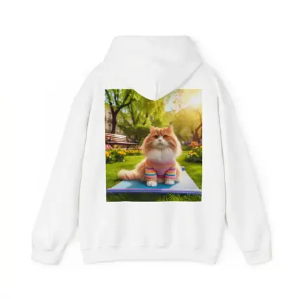 Fluffy Orange Cat Yoga Mat Park