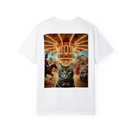 Tabby Cat Carnival Carousel Fantasy Scene