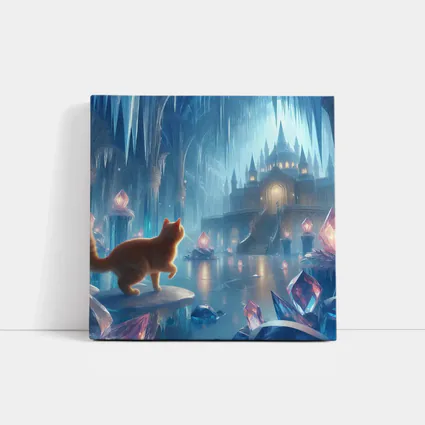 Orange Cat Fantasy Ice Crystal Palace