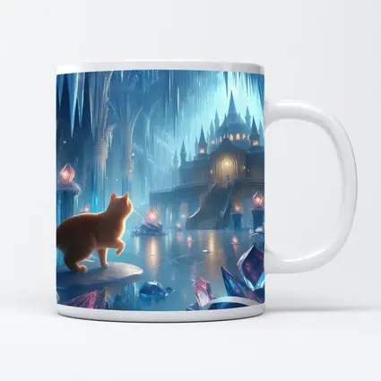 Orange Cat Fantasy Ice Crystal Palace