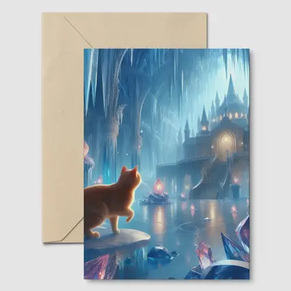 Orange Cat Fantasy Ice Crystal Palace
