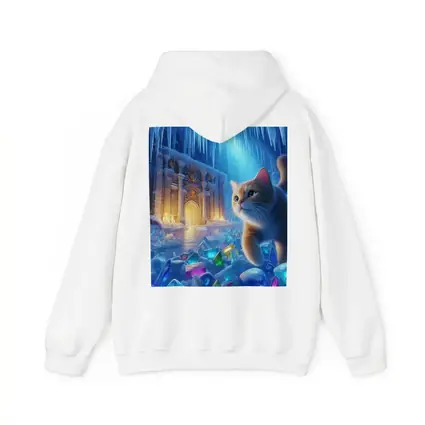 Cute Cat Exploring Frozen Crystal Ice Palace