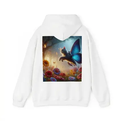 Flying Cat Butterfly Wings Enchanted Forest