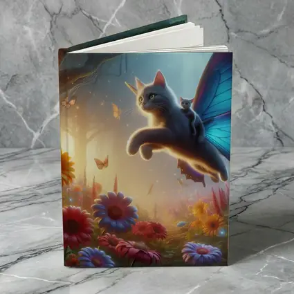 Flying Cat Butterfly Wings Enchanted Forest
