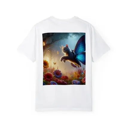 Flying Cat Butterfly Wings Enchanted Forest