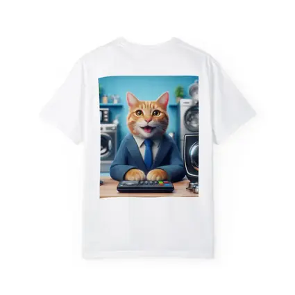 Orange Cat in Suit at Office Desk