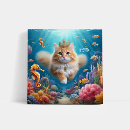 Orange Cat Crown Underwater Ocean Coral Reef
