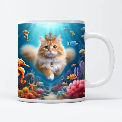 Orange Cat Crown Underwater Ocean Coral Reef