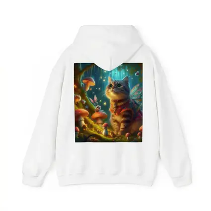 Fantasy Cat Fairy Enchanted Mushroom Forest