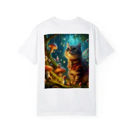 Fantasy Cat Fairy Enchanted Mushroom Forest