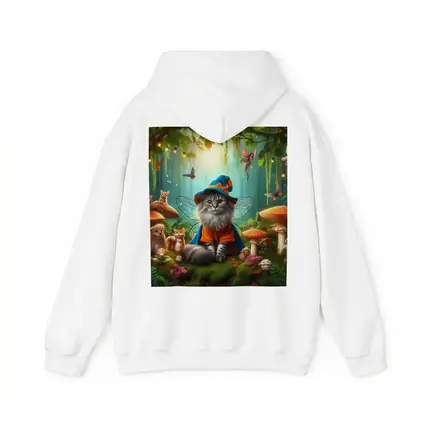 Wizard Cat Fairy Forest Mushroom Fantasy