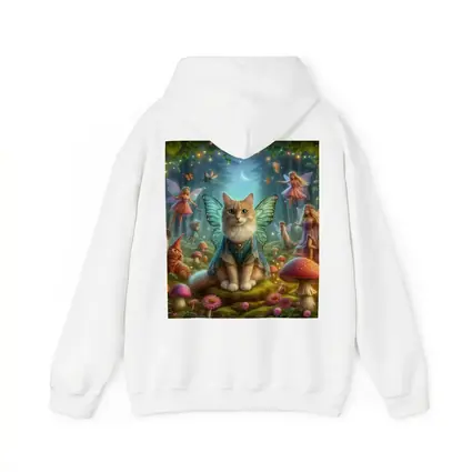 Fairy Cat with Wings in Enchanted Forest