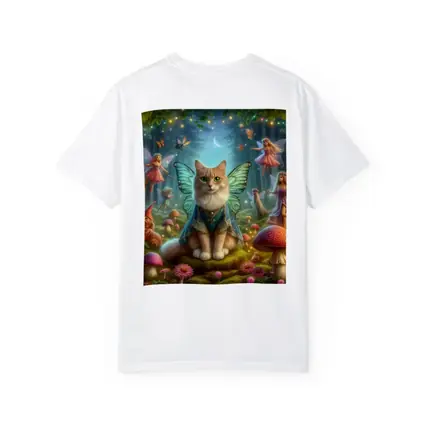 Fairy Cat with Wings in Enchanted Forest