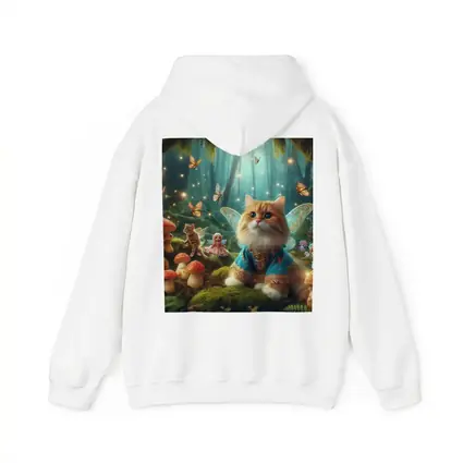 Fairy Cat With Wings In Enchanted Forest