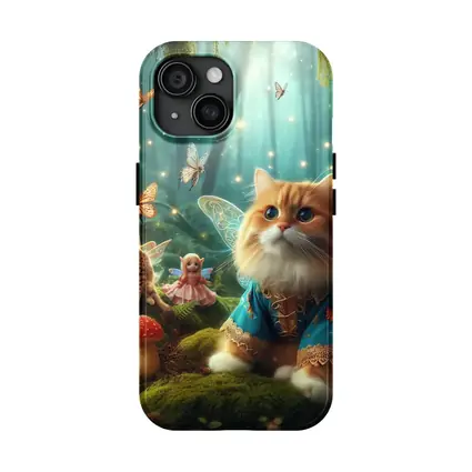 Fairy Cat With Wings In Enchanted Forest