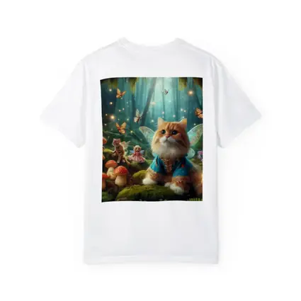 Fairy Cat With Wings In Enchanted Forest