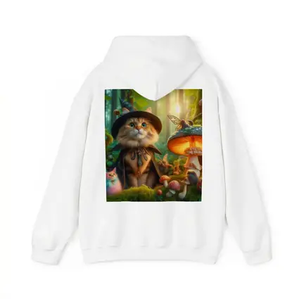 Wizard Cat Enchanted Forest Mushroom Fantasy