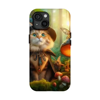 Wizard Cat Enchanted Forest Mushroom Fantasy