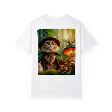 Wizard Cat Enchanted Forest Mushroom Fantasy