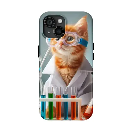 Orange Kitten Scientist In Laboratory Setting