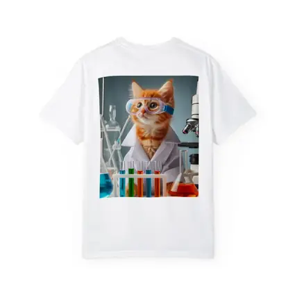 Orange Kitten Scientist In Laboratory Setting
