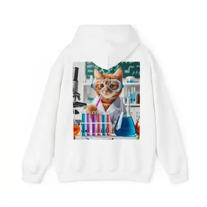 Orange Cat Scientist In Laboratory Setting