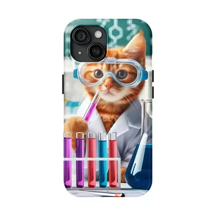 Orange Cat Scientist In Laboratory Setting