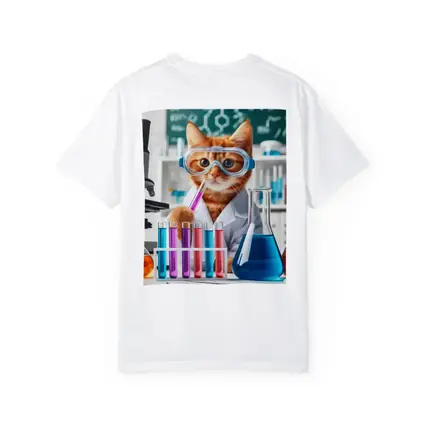 Orange Cat Scientist In Laboratory Setting
