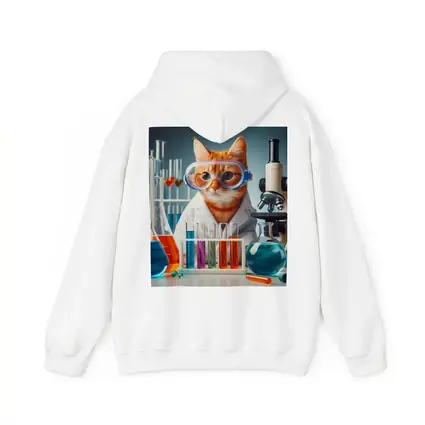Orange Tabby Cat Scientist Laboratory Setting