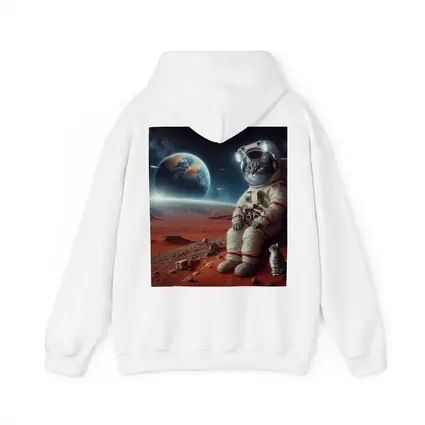 Cat Astronaut On Mars Surface Space