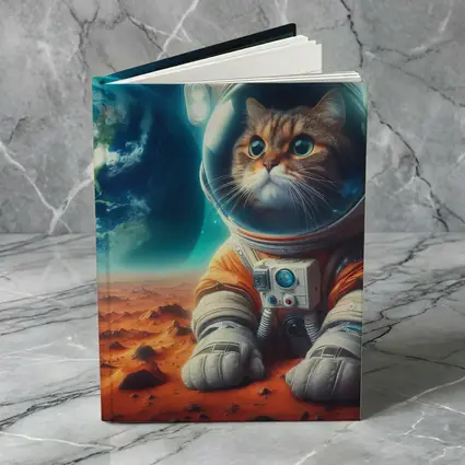 Cat Astronaut On Mars Space Art