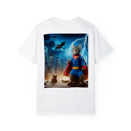 Superhero Cat Superman Costume City Night