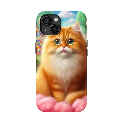 Orange Cat Candy Land Fantasy Art