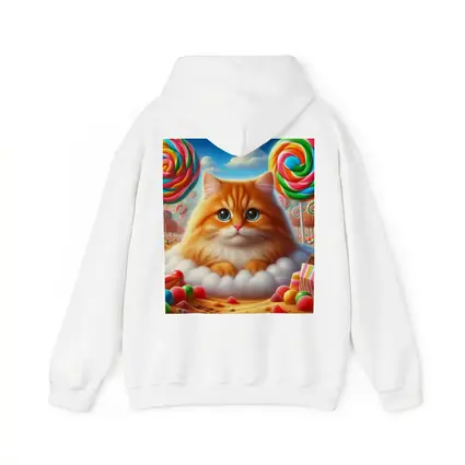 Fluffy Orange Cat Candy Land Fantasy