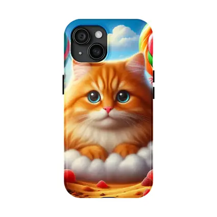 Fluffy Orange Cat Candy Land Fantasy