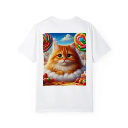 Fluffy Orange Cat Candy Land Fantasy