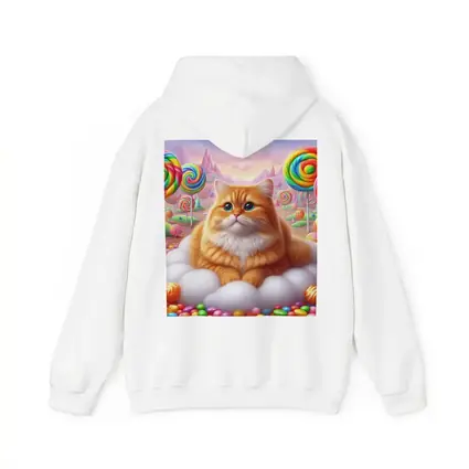Fluffy Orange Cat Candy Land Fantasy