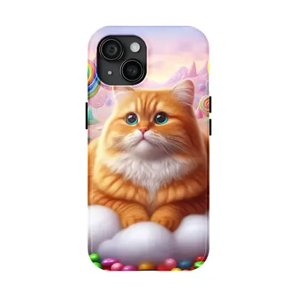 Fluffy Orange Cat Candy Land Fantasy