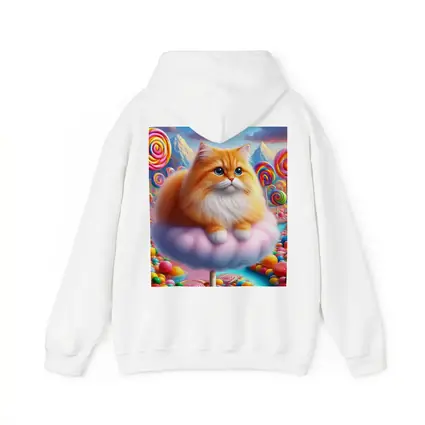 Fluffy Orange Cat Candy Land Fantasy