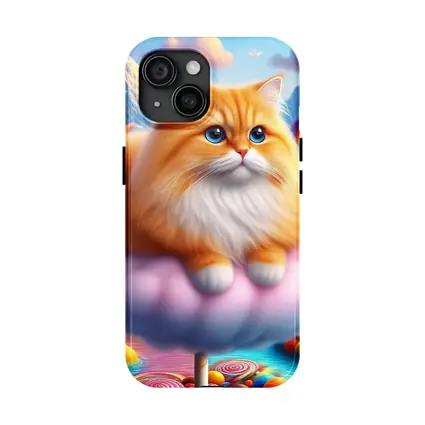 Fluffy Orange Cat Candy Land Fantasy