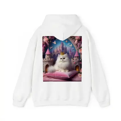 White Persian Cat Crown Fantasy Castle