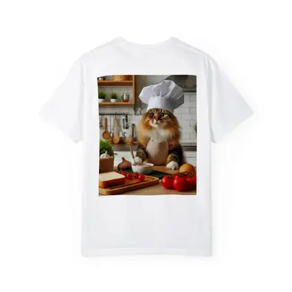 Chef Cat Cooking in Kitchen Setting