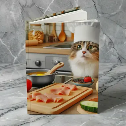 Chef Cat Cooking in Cozy Kitchen